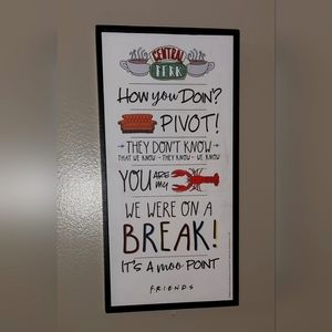 Friends quotes wood frame